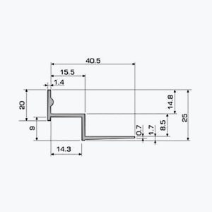 TEMPOLISTEL® A119 W profils piekaramajam griestam - Image 2