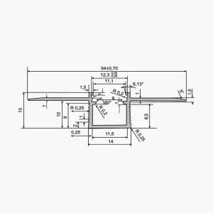 TEMPOLISTEL® A137 Plakans LED profils - Image 2