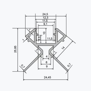 TEMPOLISTEL® A138 LED profils starpsienas galvai - Image 2