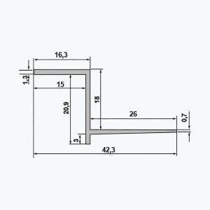 TEMPOLISTEL® B103 Tukšās šuves profils priekš BA 18 - Image 2