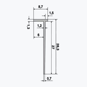 TEMPOLISTEL® B118 Noslēguma profils BA6 starpsienai - Image 2