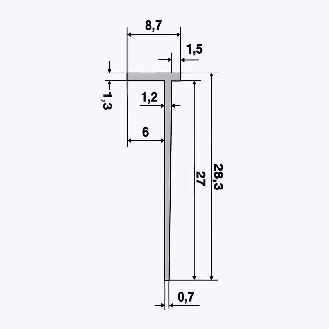 TEMPOLISTEL® B118 Noslēguma profils BA6 starpsienai - Image 2
